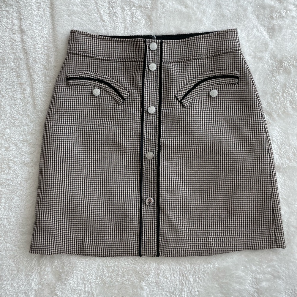 Maje Skirt Brown and Black Size 40